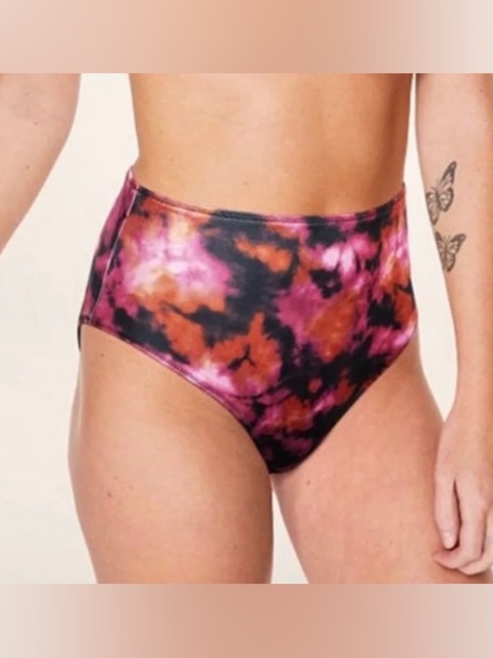 PINK Victoria’s Secret Tie Dye Bikini Bottoms NWT High Cut Cheeky Swim Summer S